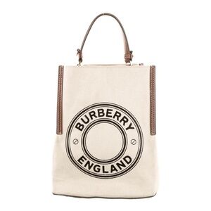 Burberry Logo Graphic Cotton Canvas Bucket Bag